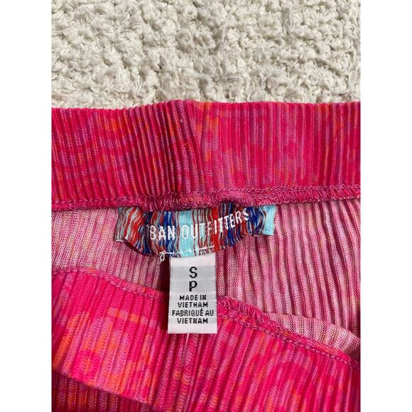 NWT Urban Outfitters Womens Small Barbie Y2K Alia Plisse Flare Pants Pink New - Picture 13 of 13